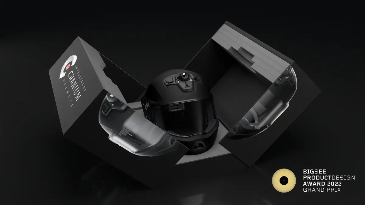 Pametna Cranium čelada v embalaži