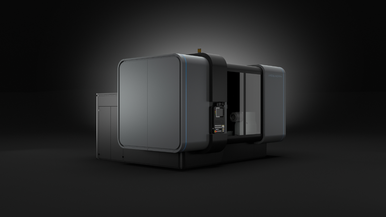 Perspective view of the Metal Morph metalworking machine