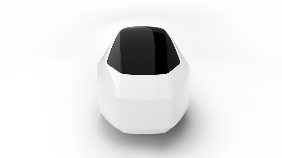 3D visualization of the front view of the Airpod sleeping capsule