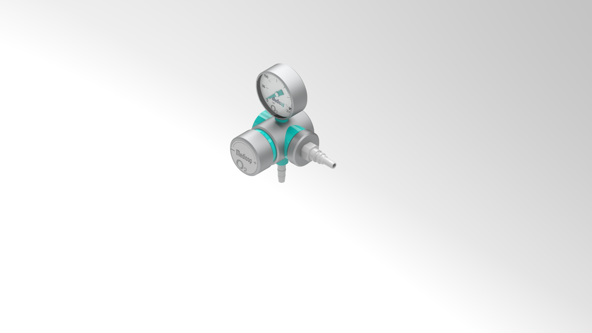 Medicop ventil z metrom za napravo terapije kisika