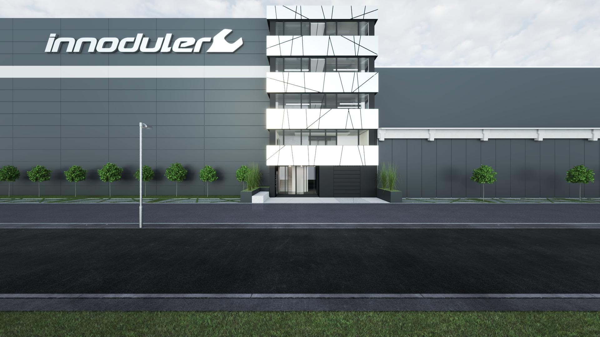 3D visualization of the innovative architecture of the Duler office building