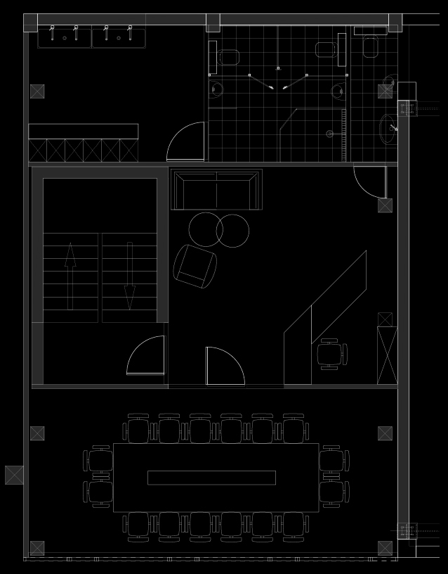Arhitekturni načrt poslovnih prostorov Duler s sejno sobo