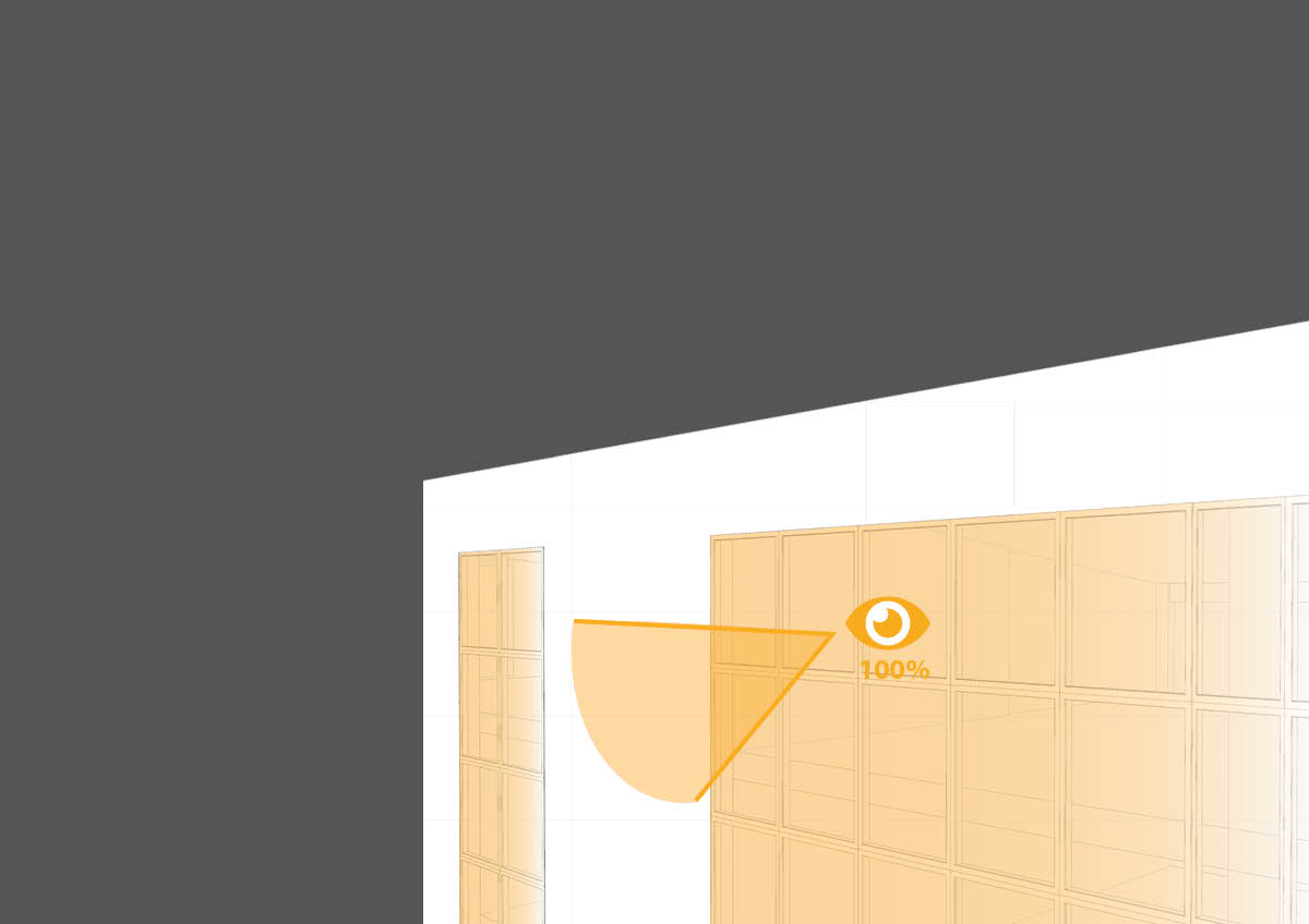 Parametric sketch of the Uprom company office building showing the view from the building