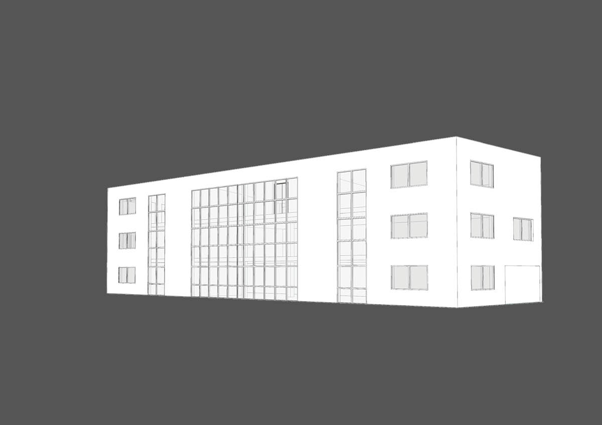 Parametric sketch of the Uprom company office building