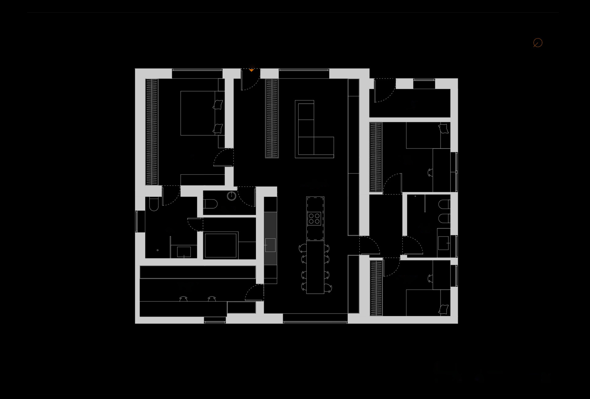 Arhitekturni načrt tlorisa Stanovanja C