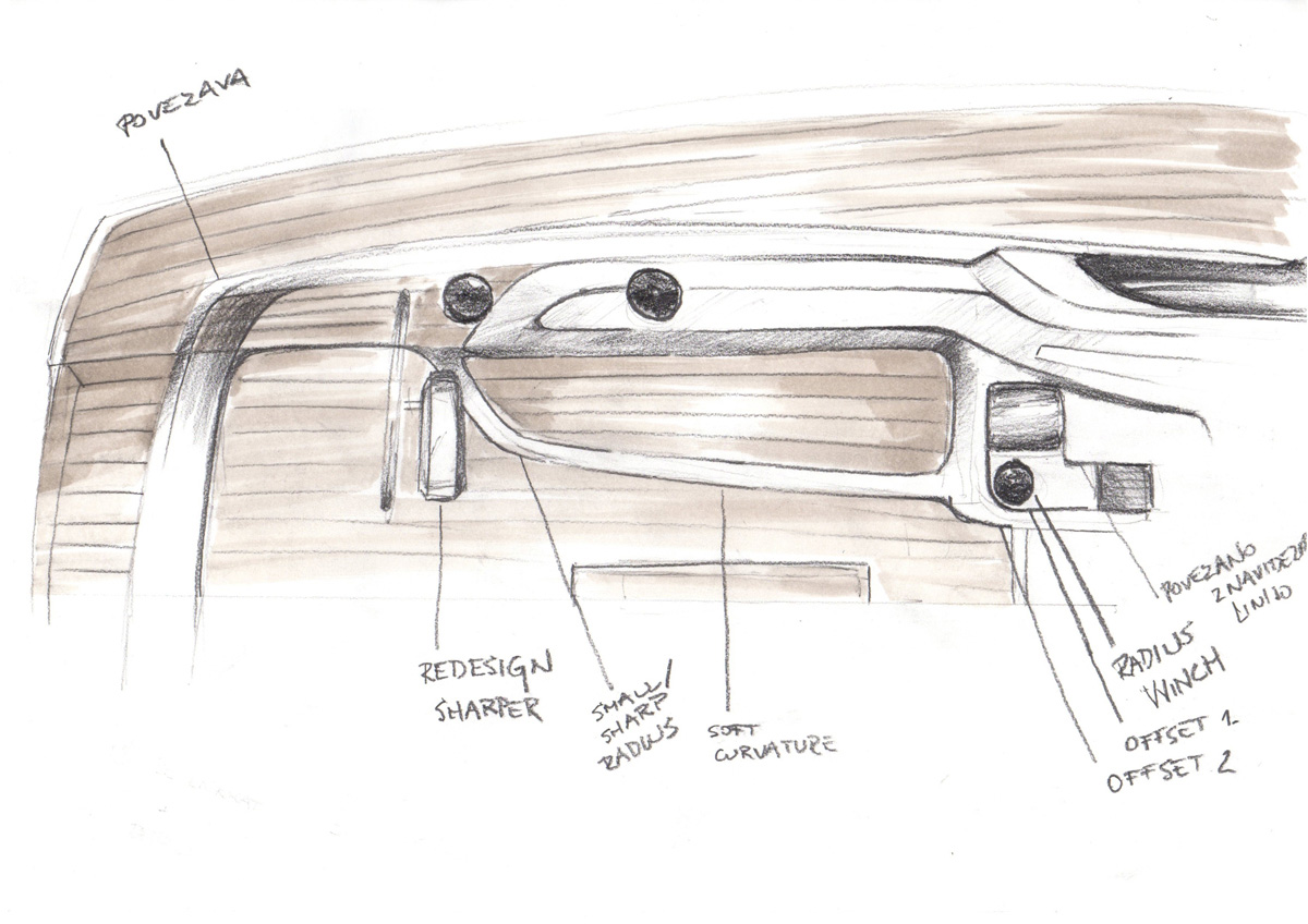 Skica zasnove moderne jadnrice